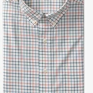 Free w purchase LL Bean Men's Plaid Cotton Twill Sport Shirt - Blue